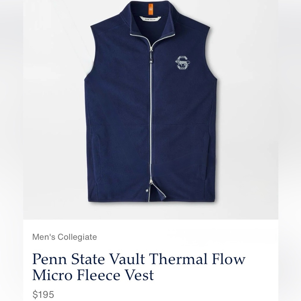 PETER MILLAR Penn State Vault Thermal Flow Micro Fleece Vest